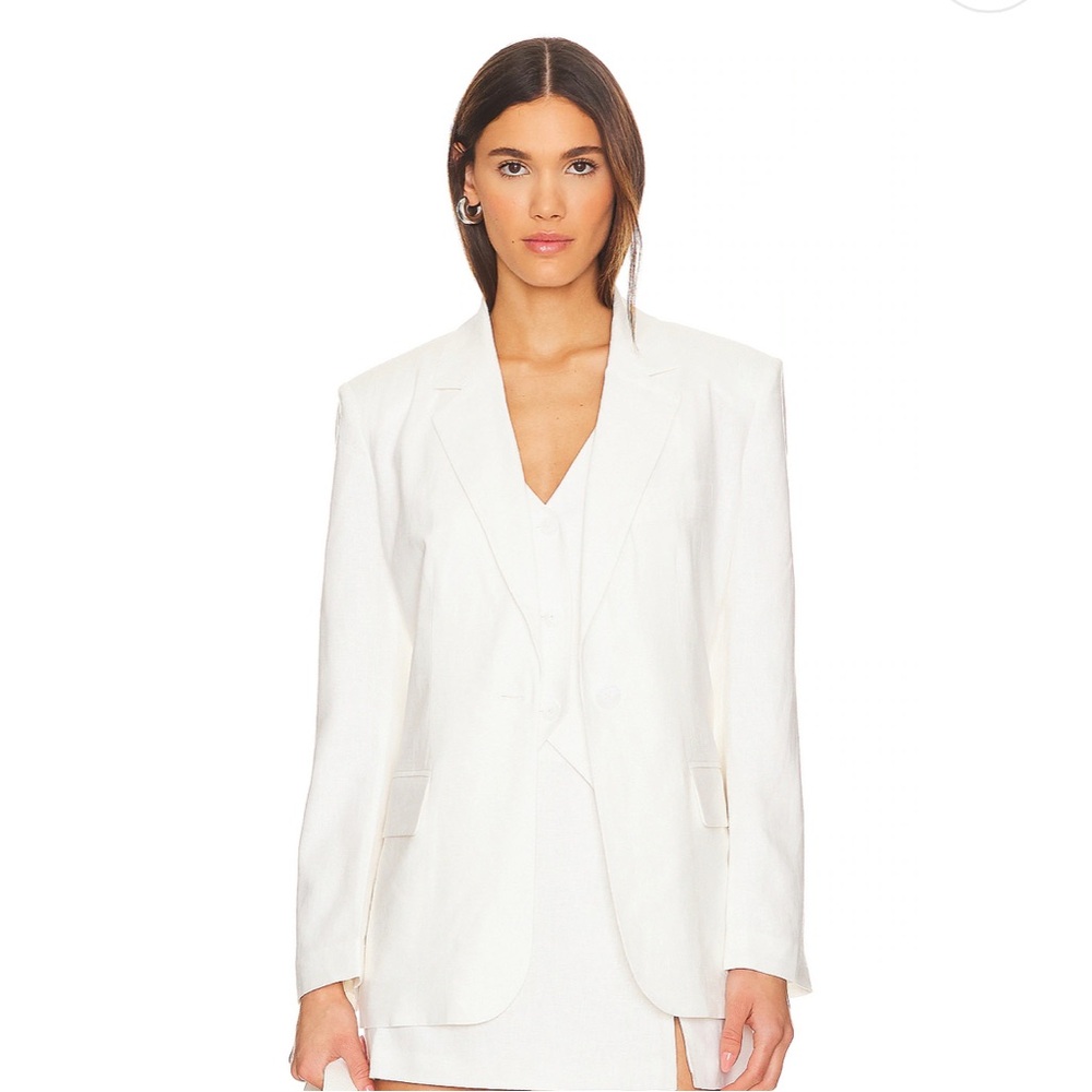 NWT Steve Madden - Imaan Blazer in Coconut Milk - Size M - Linen fabric - Picture 2 of 10